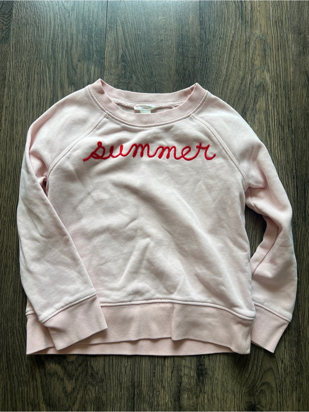 Crewcuts Pink Pullover with Red 'summer' Script - Size XS (4/5)